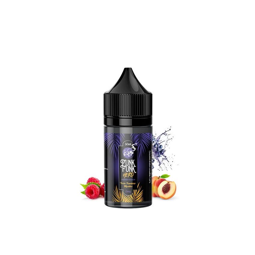 Concentré Pêche Framboise Myrtille 30ml - Punk Funk Hero
