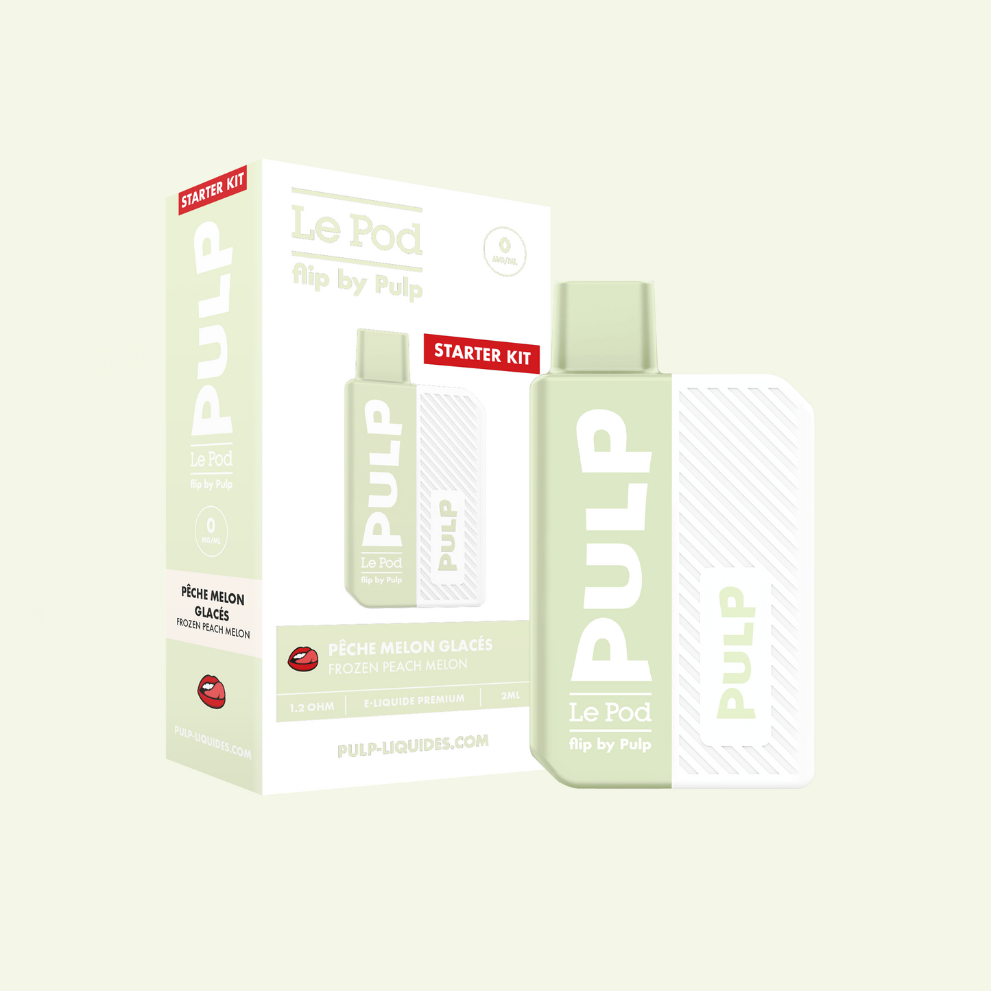 Starter Kit Pêche Melon 2ml Pod Flip Pulp