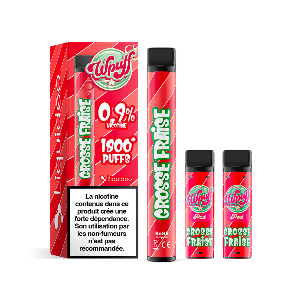 Wpuff 1800 Grosse Fraise Liquideo