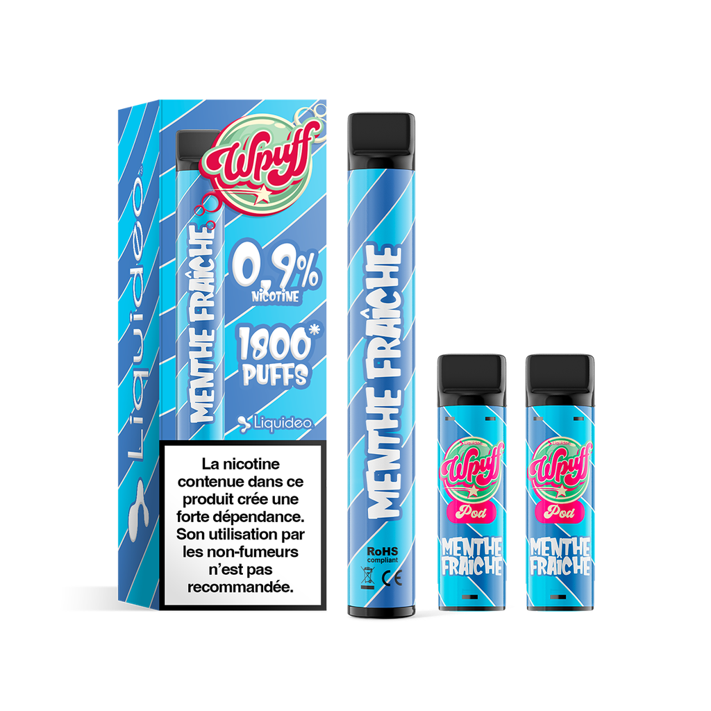 Wpuff 1800 Menthe Fraîche Liquideo