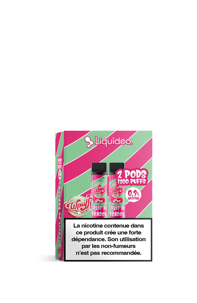 2 Pods Wpuff 1200 Fruit Du Dragon Liquideo