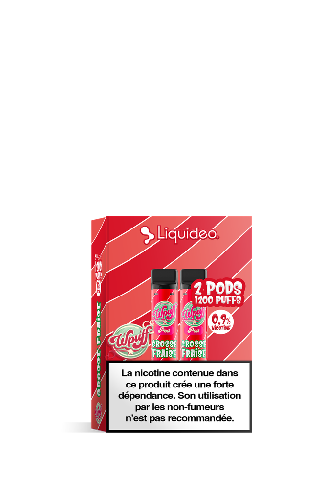 2 Pods Wpuff 1200 Grosse Fraise Liquideo