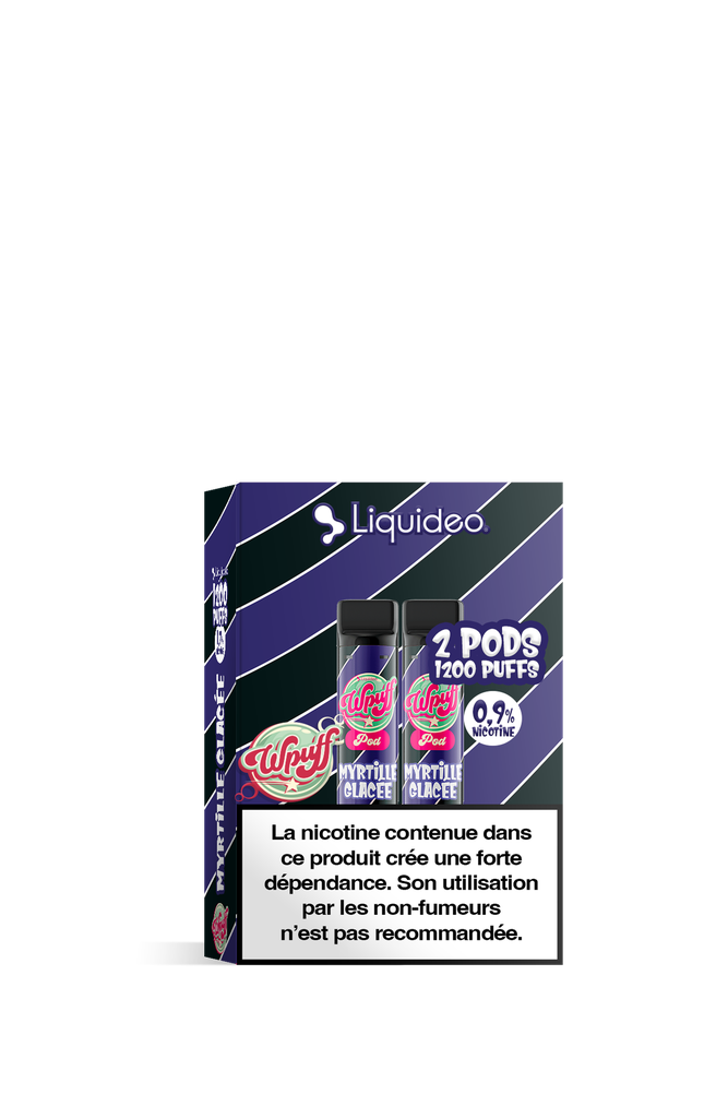2 Pods Wpuff 1200 Myrtille Glacée Liquideo