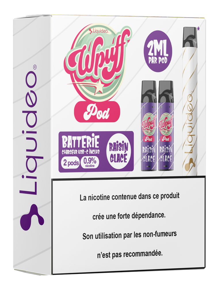 Starter Kit Blanc - Raisin Glac - WPuff Pods VapCity Starter Kit Blanc - Raisin Glac - WPuff Pods VapCity