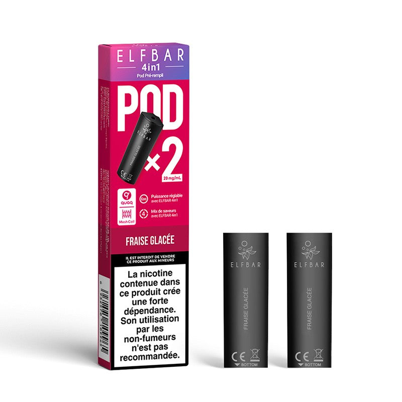 2 Pod Fraise glacée - 4in1 - 20mg - Elfbar