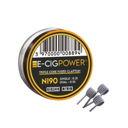 Boîte 10 coil Ni90 Dual Core Fused Clapton