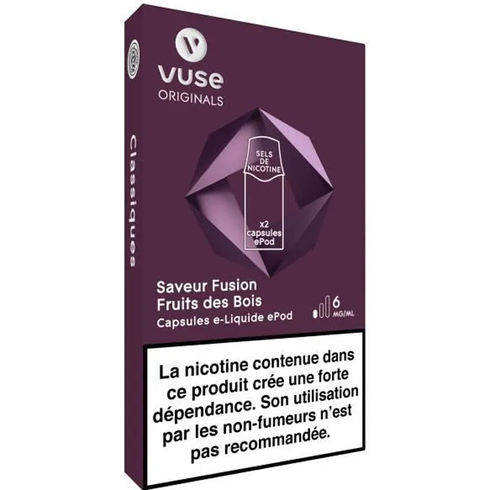 Cartouche 2 Capsules Fusion Fruits des Bois Epod VapCity Cartouche 2 Capsules Fusion Fruits des Bois Epod VapCity