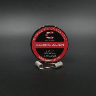 Reconstructible 2 coils Series Alien Ni80 0,4ohm Coilology