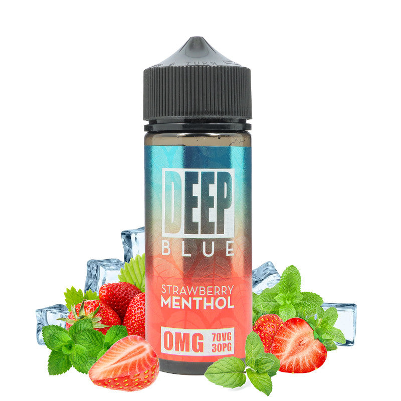 LIQUIDE DEEP BLUE 100ML STRAWBERRY MENTHOL