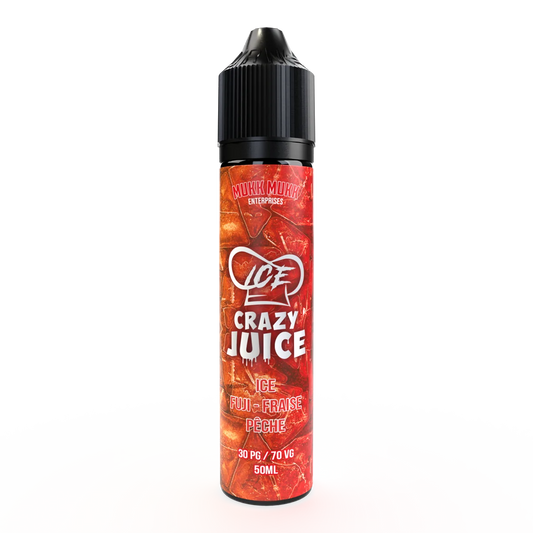 LIQUIDE CRAZY ICE JUICE FUJI FRAISE PECHE 50 ML MUKK MUKK