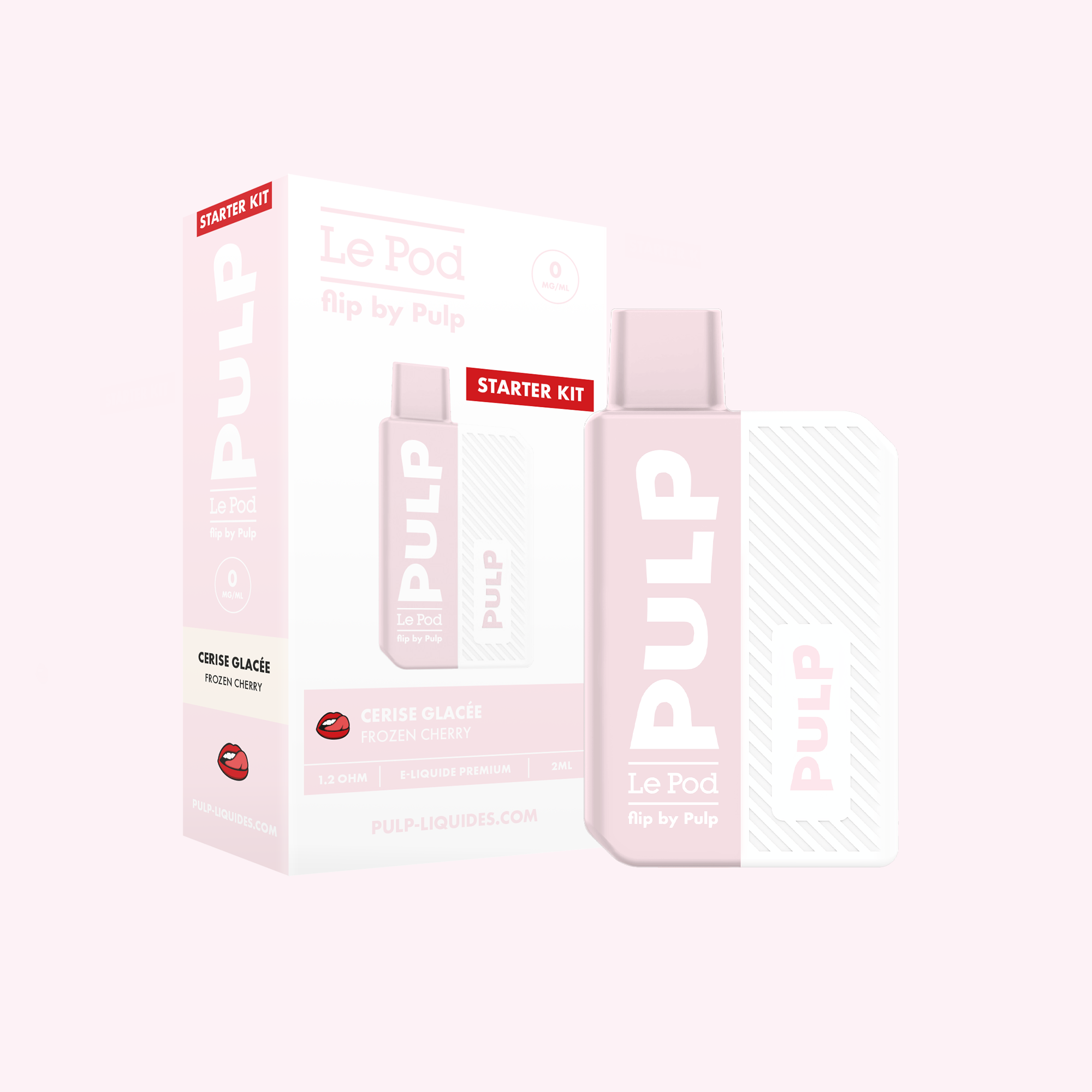 Starter Kit Cerise Glacée 2ml Pod Flip Pulp