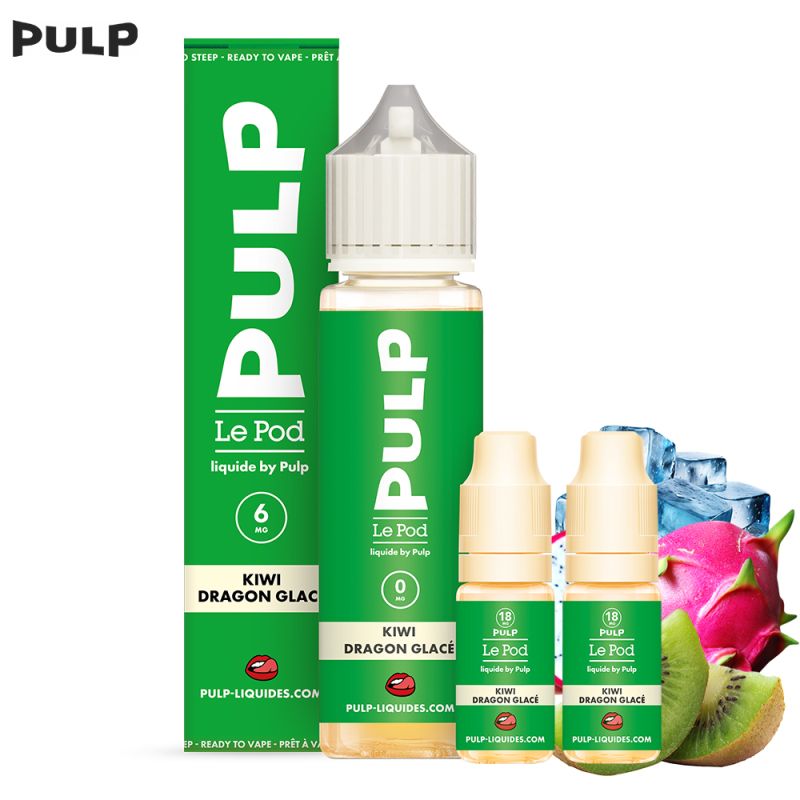 Pack Kiwi Dragon Glacé 60ml - Le Pod Liquide by Pulp