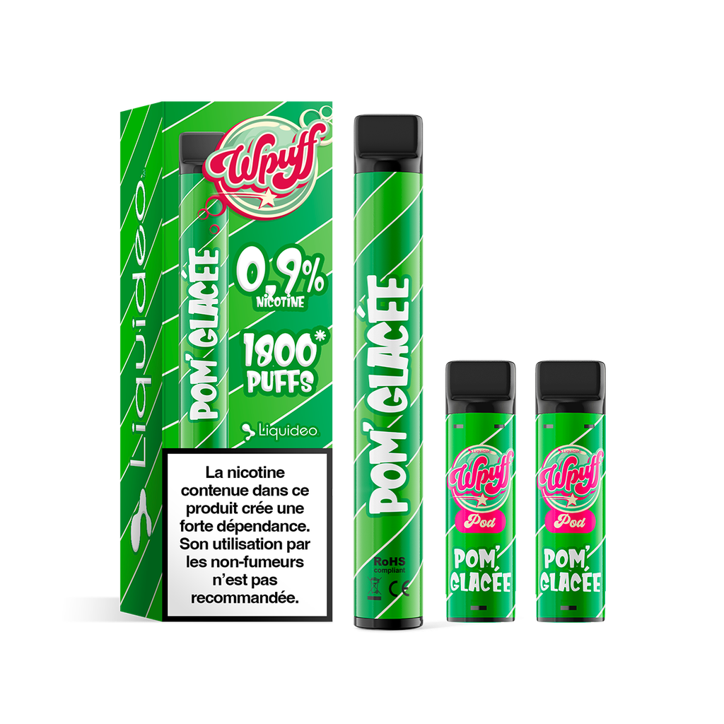Wpuff 1800 Pomme Glacée Liquideo