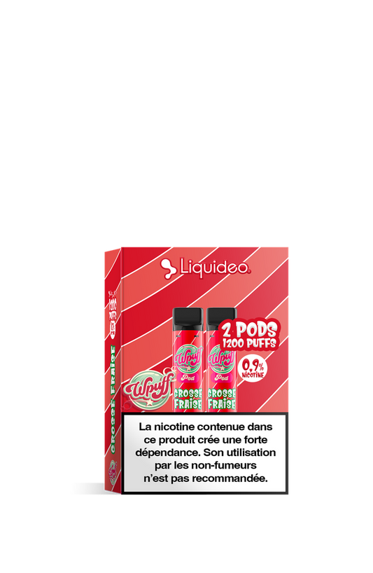 2 Pods Wpuff 1200 Grosse Fraise Liquideo