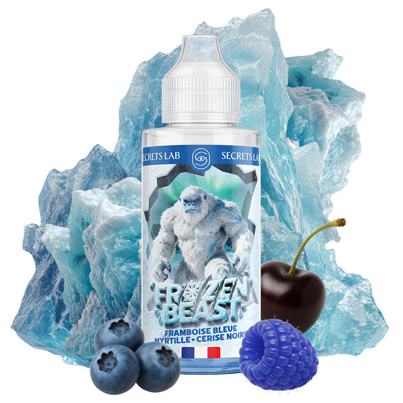 Liquide Framboise Bleue Myrtille Cerise Noire 100ml Frozen Beast - Secret's LAb
