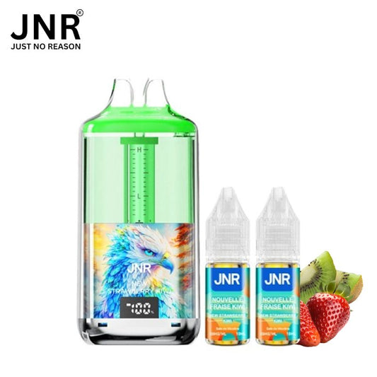 Kit nouvelle fraise kiwi new strawberry kiwi 30K puffs + 2x10ml - Falcon Gem + by JNR