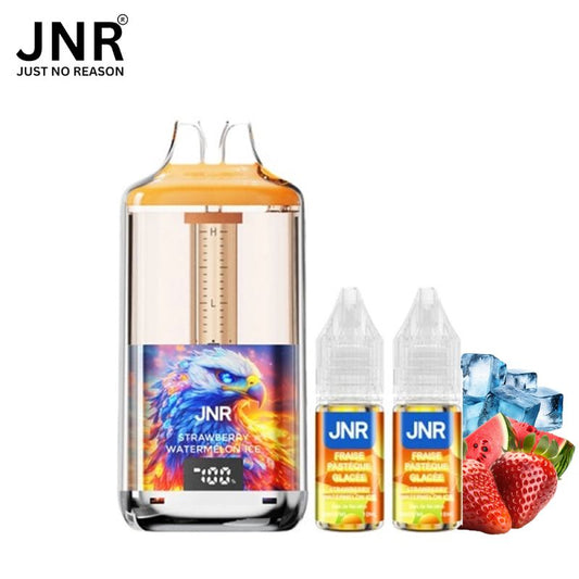 Kit Fraise pastèque glacée Strawberry Watermelon Ice 30K puffs + 2x10ml - Falcon Gem + by JNR