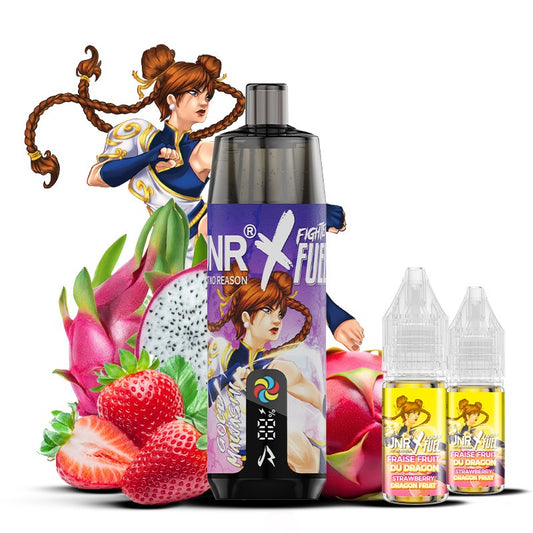 Shisha Plus Gold Mawashi (Fraise Fruit du dragon) 28K 20mg - JNR X FIGHTER FUEL