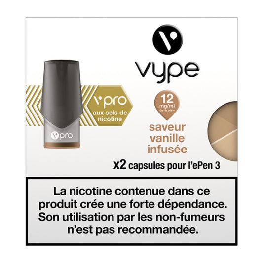 Cartouche 2 Capsules Vanille Infusée Epen 3 Pro