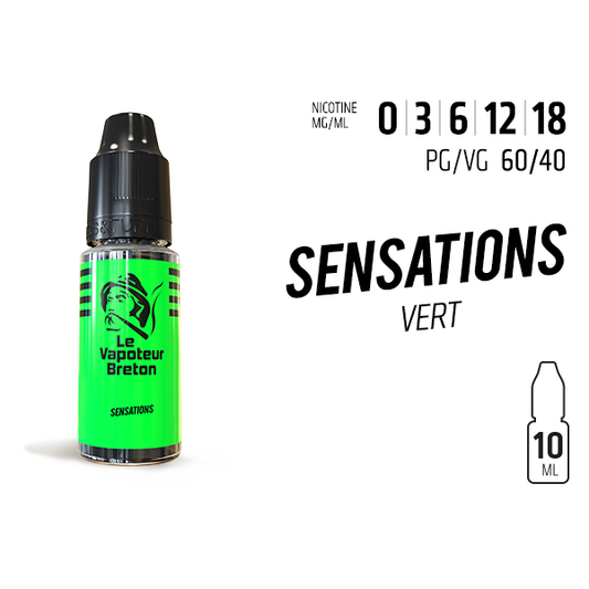 Liquide Vert de Sensations Le Vapoteur Breton