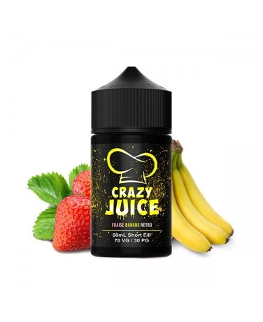 LIQUIDE CRAZY JUICE FRAISE BANANE RETRO 50 ML MUKK MUKK